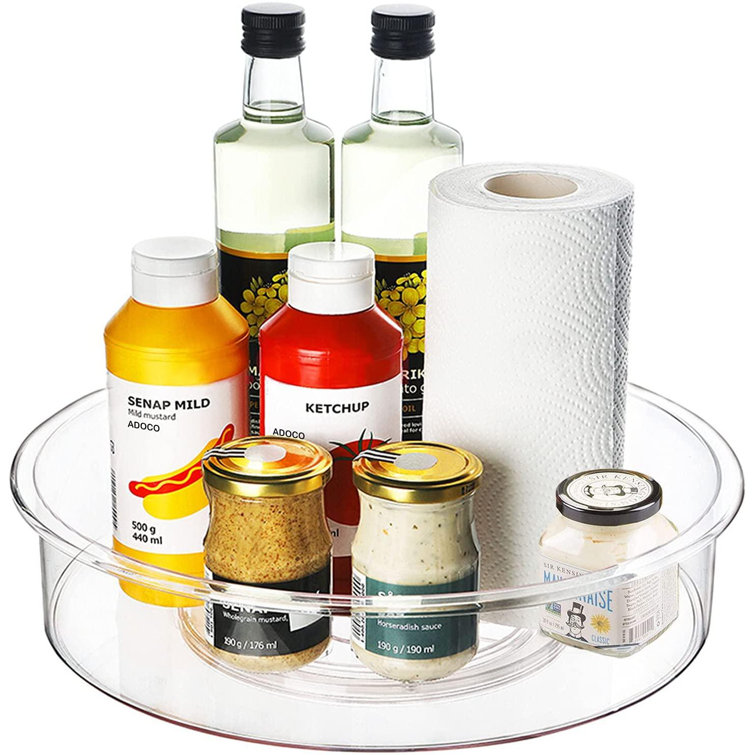 Prep & Savour Lazy Susan Turntable Organizer,Clear Plastic